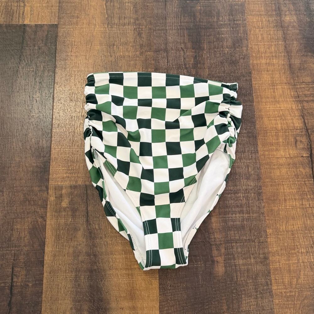 Albion Check Mate High Waisted Bikini Bottom Size XXS